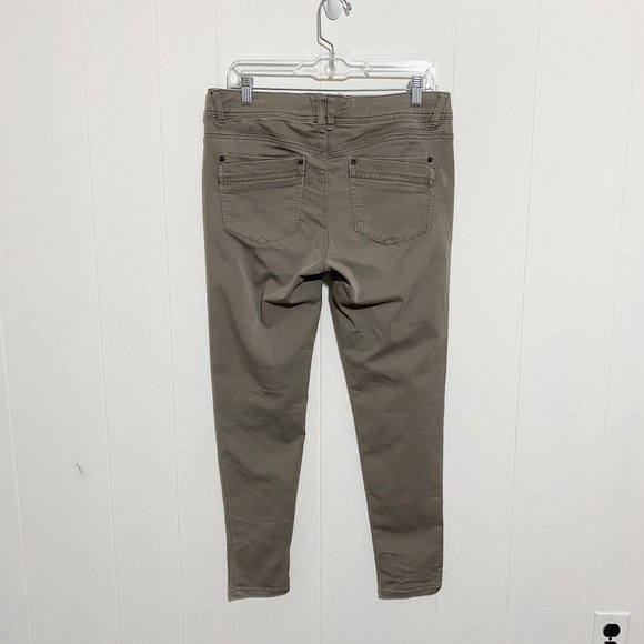 Democracy Ab Technology Light Gray/Brown Low Rise Stretch Skinny Jeans Size 8 - Picture 8 of 9